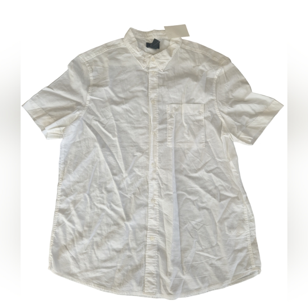 White H&M button up short sleeve - Picture 5 of 12